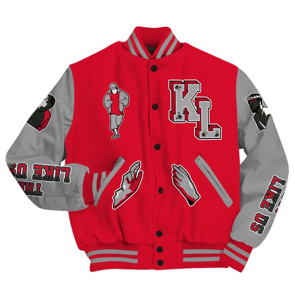 Varsity Jacket To Match Air Max Sunder Gore Tex Fire Red - Dislike Us Graphic All Over Print