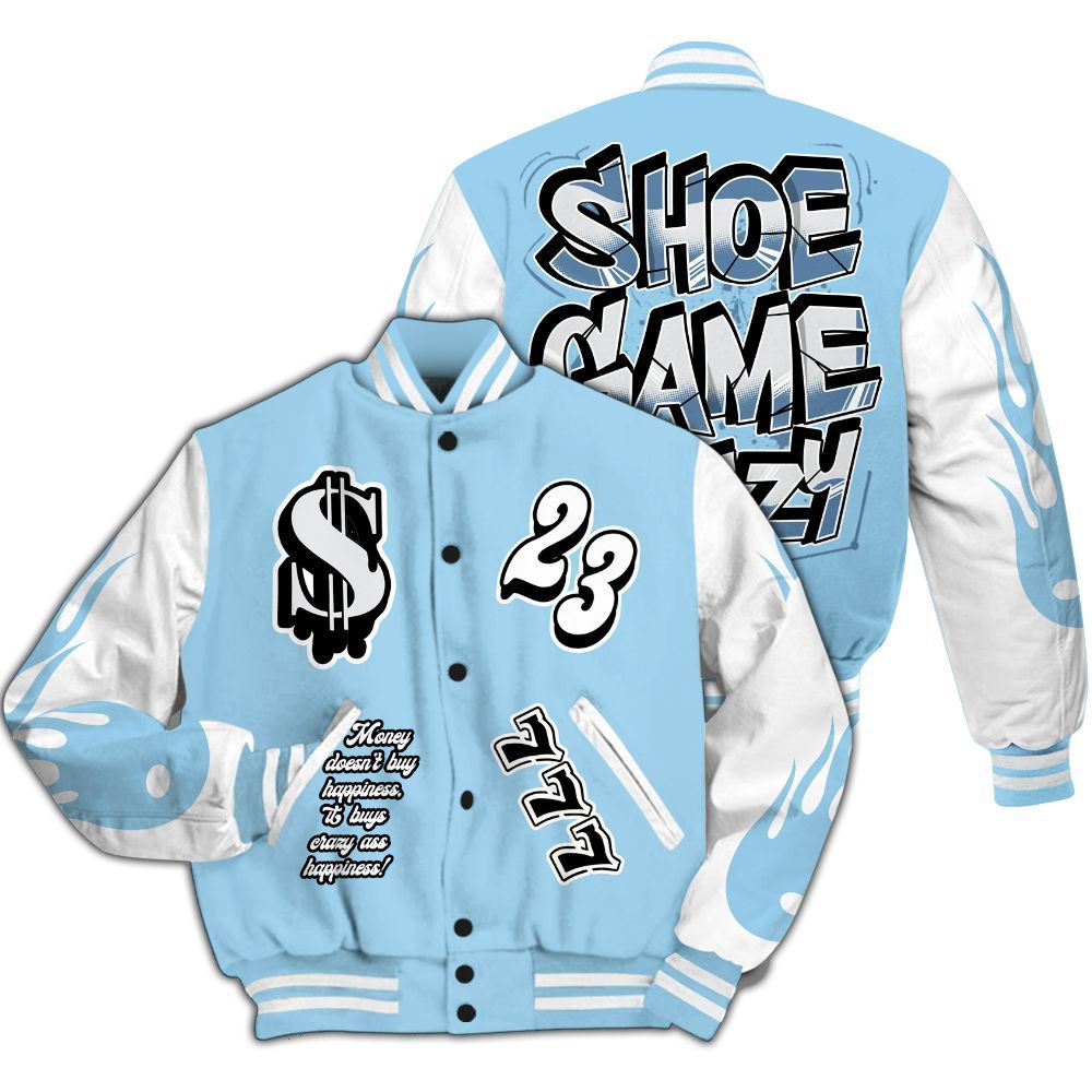 Varsity Jacket To Match Legend Blue 11s - Shoe Game Crazy Graphic All Over Print