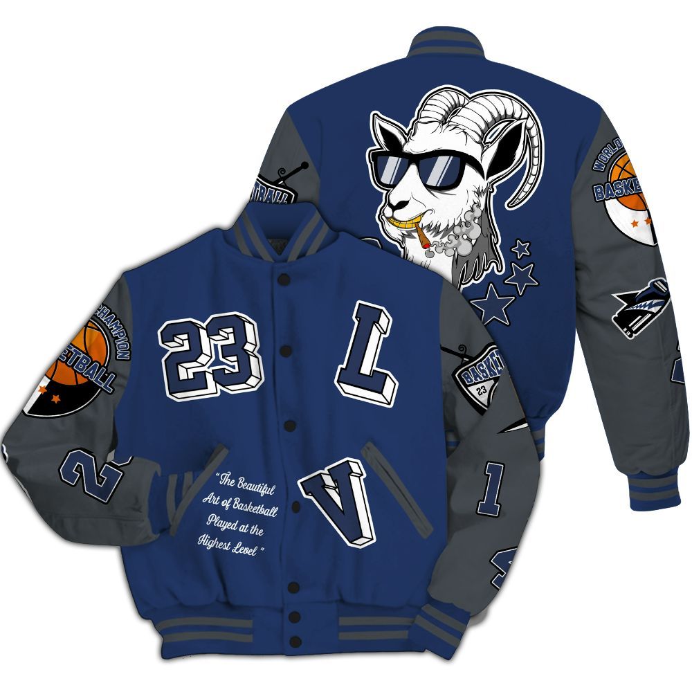 Varsity Jacket To Match Retro Flint 13s - The GOAT Got Em Streetwear All Over Print