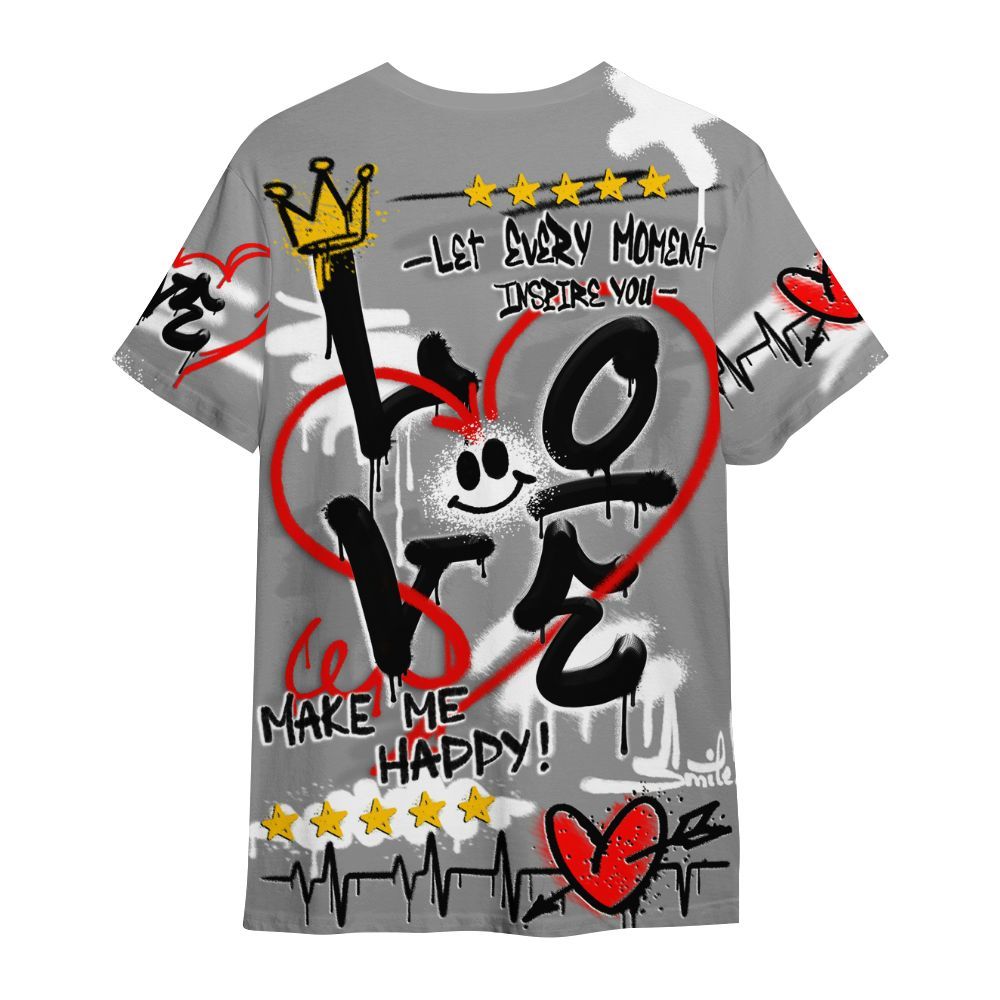 Shirt To Match Black Chrome 6s - Happy Love Beats Graffiti Streetwear All Over Print