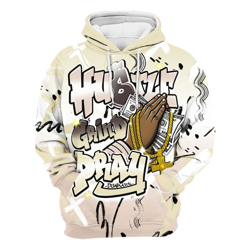 Hoodie To Match A Ma Maniere X Fossil Stone 4s - Money Hustle Grind Pray All Over Print