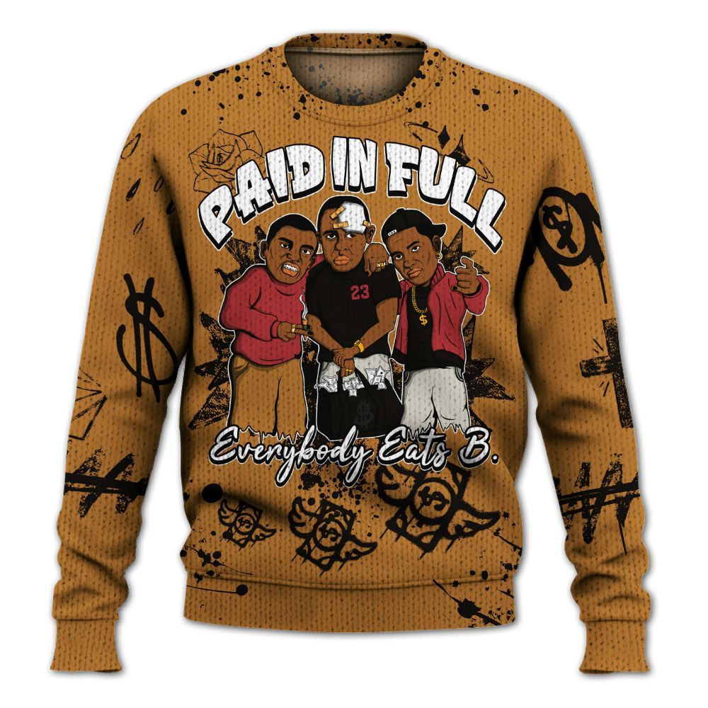 Knitted Sweater To Match Air Max Plus Sunset Swarovski - Everybody Paid In Full Crayon