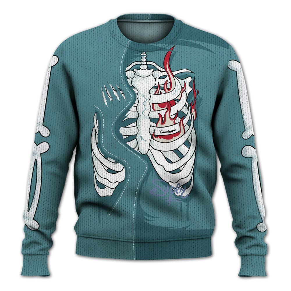 Knitted Sweater To Match Dunk Low Denim Turquoise Royal - It's The Kick For Me