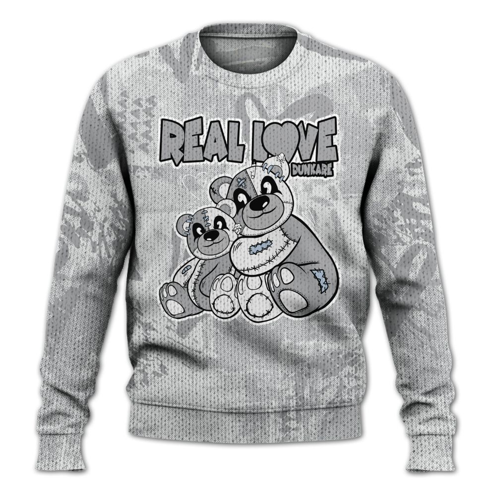 Knitted Sweater To Match Low OG Wolf Grey 1s - Sincere Fondness Bear