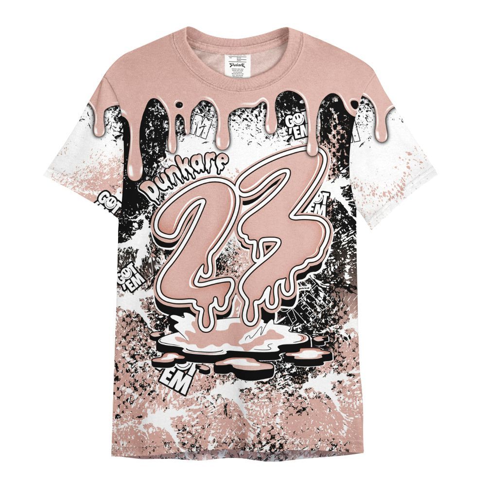 Shirt To Match Dunk Low Pink Velvet - Dripping 23 Drip All Over Print