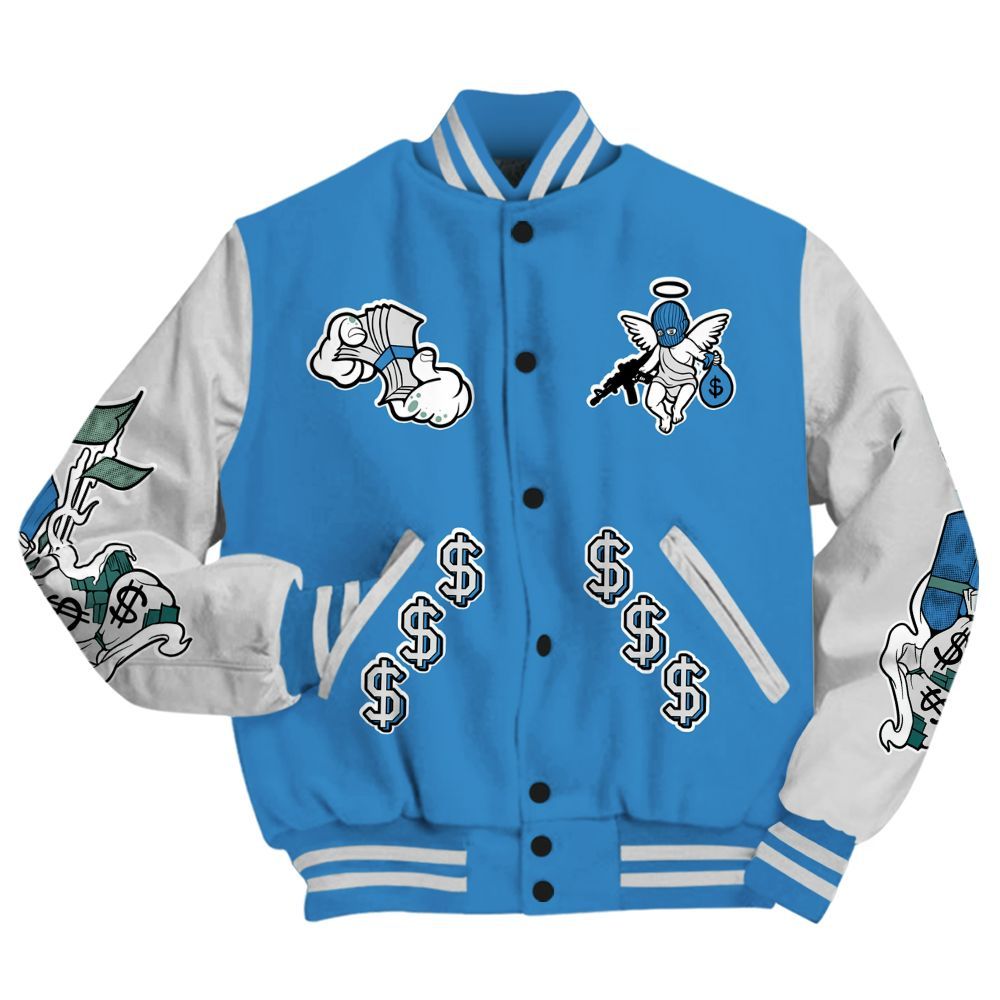 Varsity Jacket To Match Low Carolina 17s - Ones Move In Silence Graphic All Over Print