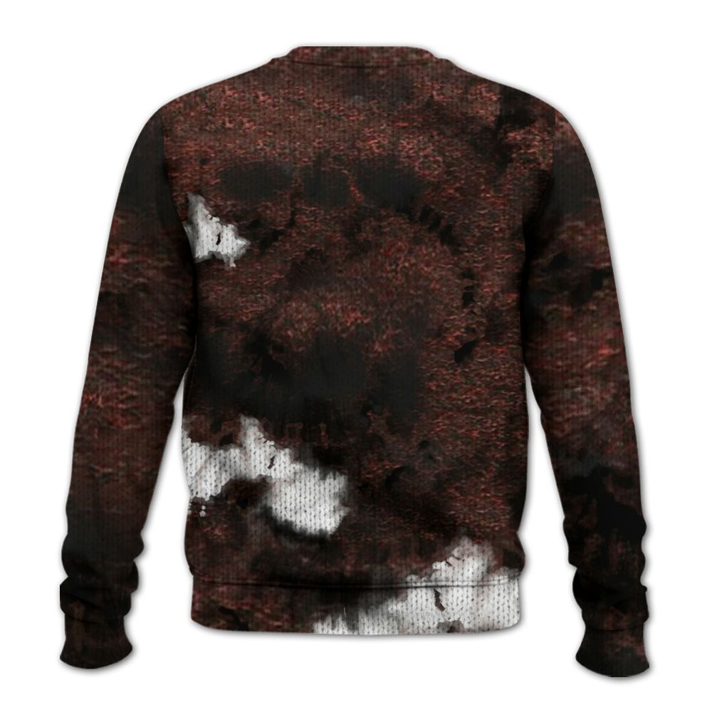 Knitted Sweater To Match Air Force 1 Low Halloween Skull 2024 - SNEAKER Girl Money Drip Tie Dye