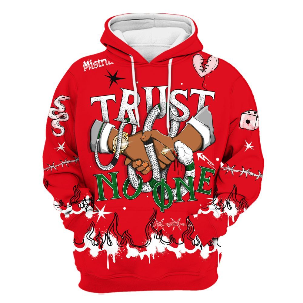 Hoodie To Match Chicago 13s - Trust No One Snake-Bite Doodle Crayon All Over Print