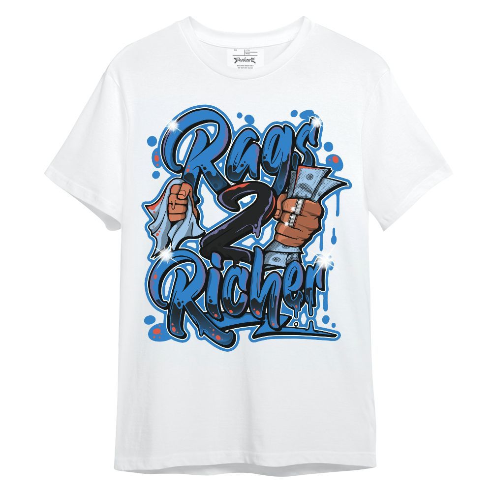 Shirt To Match Hi-Res Blue 700s - Rag 2 Rish Graphic Unisex Shirt