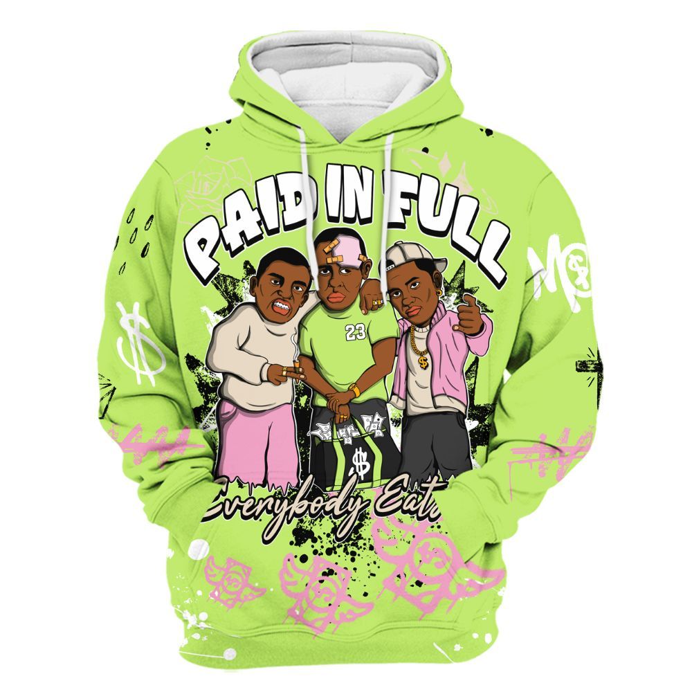 Hoodie To Match Jack Black Night Silver - Everybody Paid In Full Crayon All Over Print
