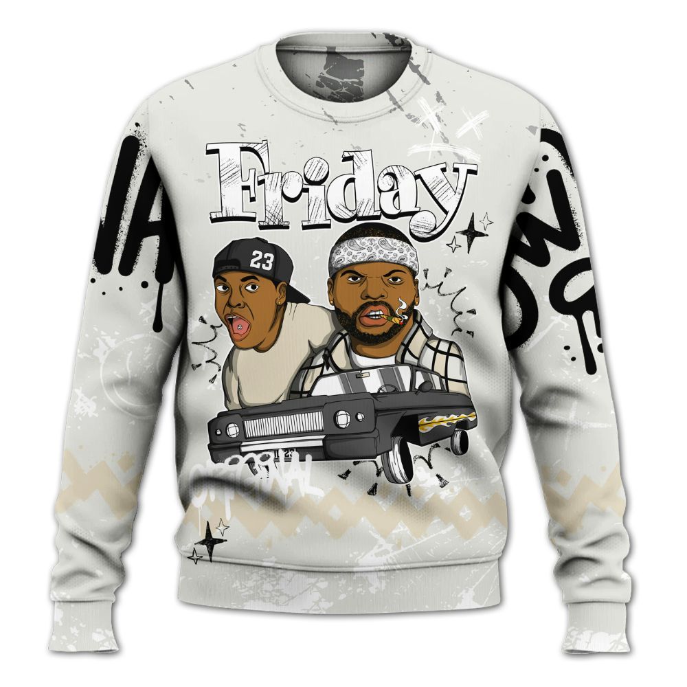 Sweatshirt To Match Grand Finale 11s Shirt, Friday Sneaker Crayon All Over Print