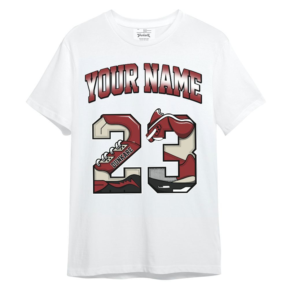 Shirt To Match High 85 Bred 1s - Custom Name Number 23 5s Unisex Shirt
