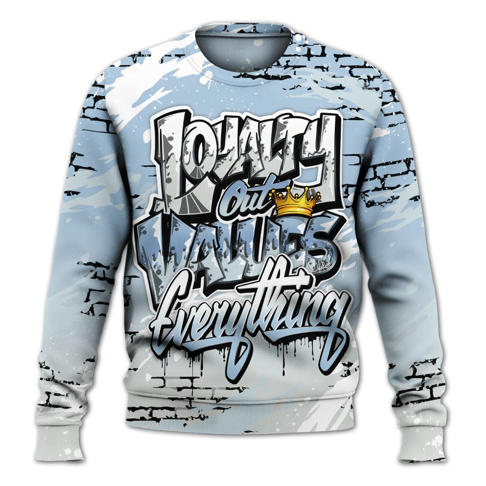 Sweatshirt To Match Forget Me Not 4s - Values Of Loyalty Drip All Over Print