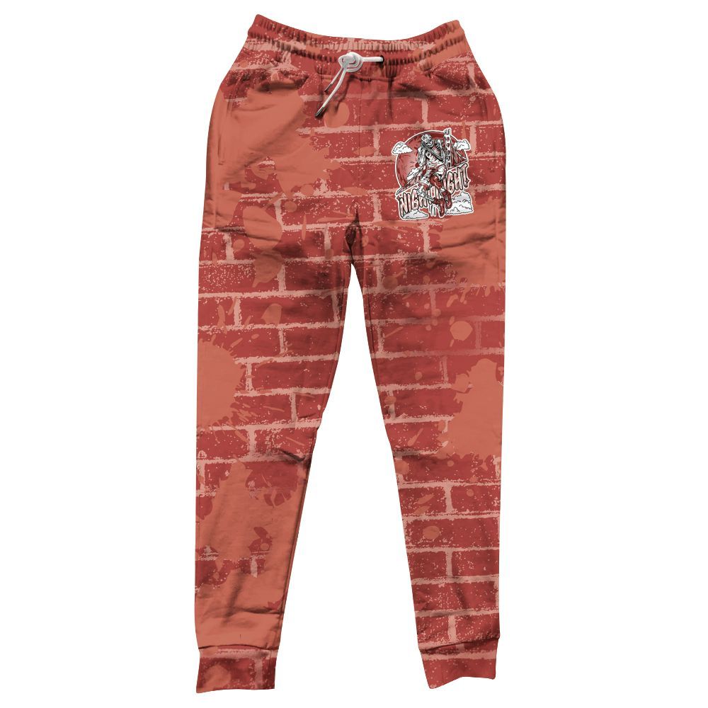 Sweatpant To Match Dune Red 13s - Seeya Skeleton Brick All Over Print
