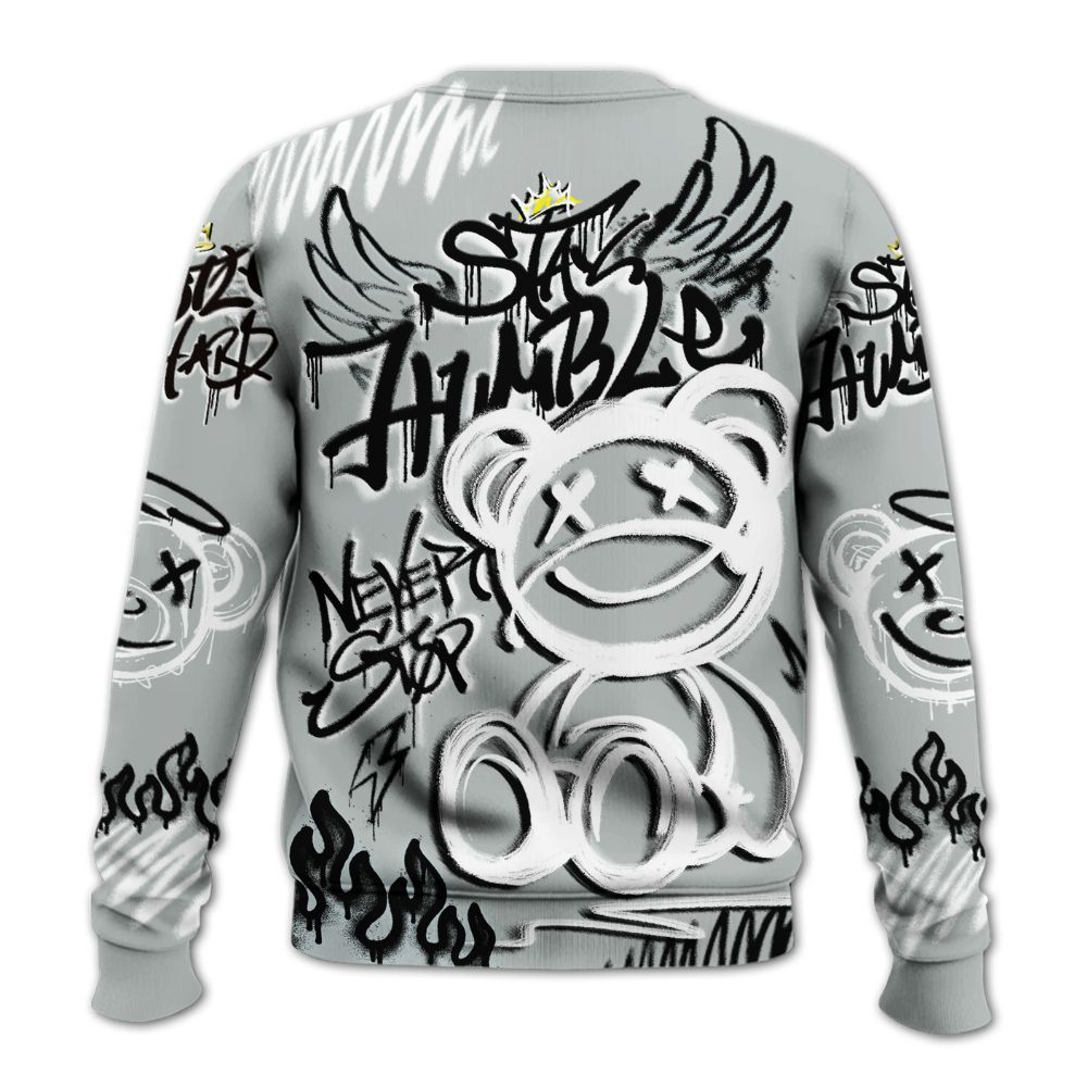 Sweatshirt To Match Black Wolf Grey 12s - Humble Drip Streetwear Graffity All Over Print