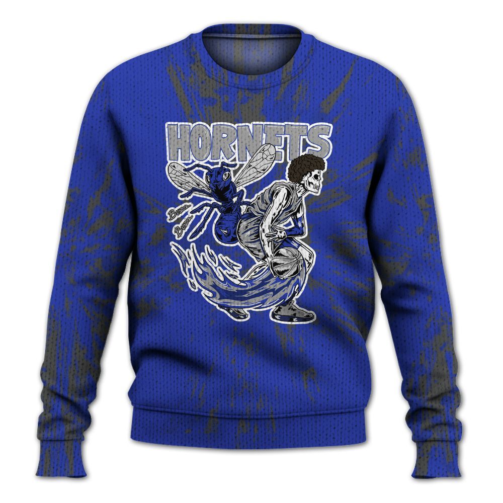 Knitted Sweater To Match Air Max Plus Black Racer Blue - Hornets Skeleton Luxury