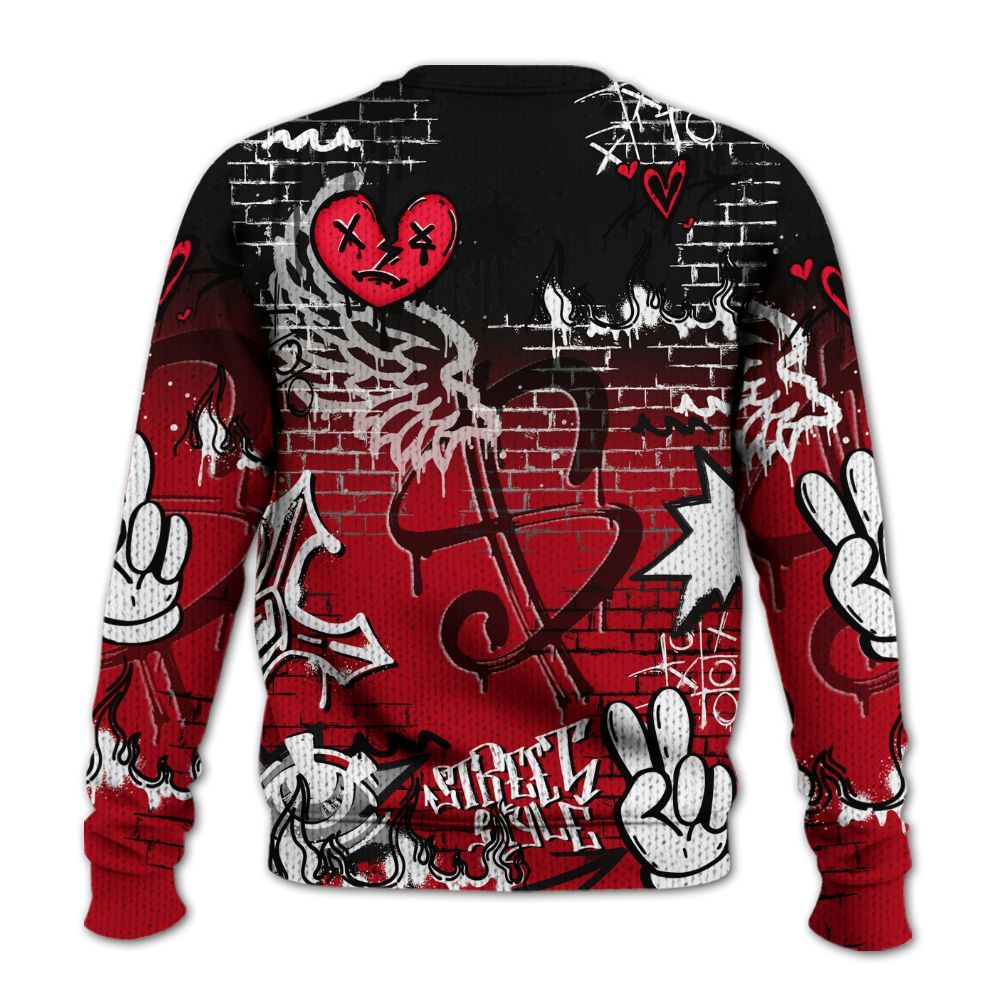 Sweater To Match Bred Velvet 11s - Been Dif2erent Drip Graffiti Graphic