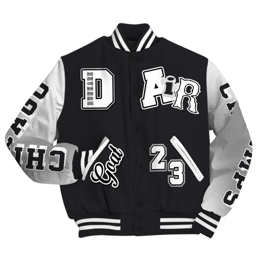 Varsity Jacket To Match Black Patent Low 17s - AIR Number 23 GOAT All Over Print
