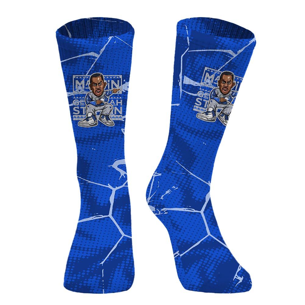 Sock To Match Air Foamposite One Royal - Get Tag Sneakers Steppin' Graphic
