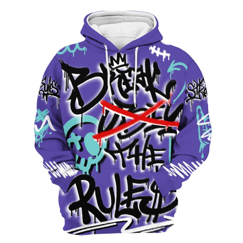 Hoodie To Match Low Hornets 1s - Break Rules Streetwear All Over Print