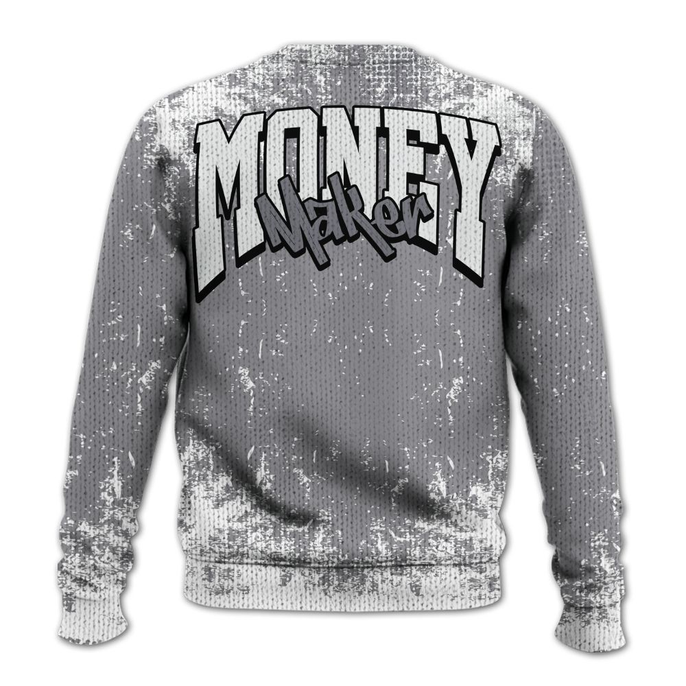 Knitted Sweater To Match Low Cement Grey 11s - Move In Silence Money Street Retro