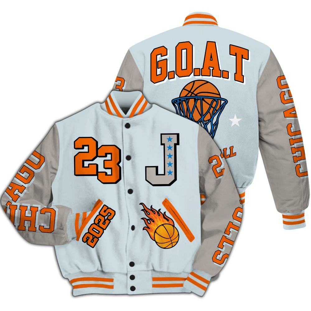Varsity Jacket To Match Retro High OG Alaska 1s - Chicago 23 Basketball All Over Print