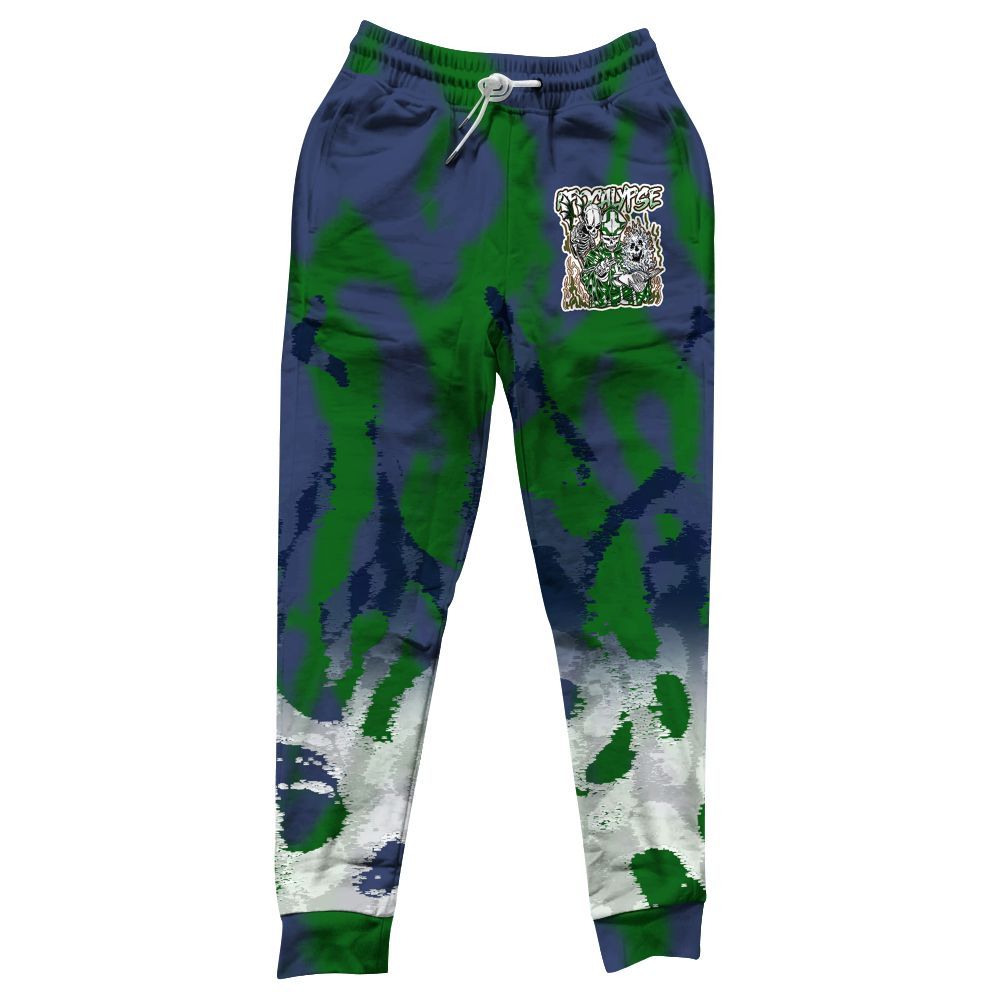 Sweatpant To Match Midnight Navy 13s - Apocalypse Skeleton Burn All Over Print