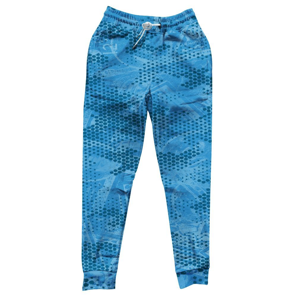 Sweatpant To Match Powder Blue 9s - Banknotes Art Graphic All Over Print