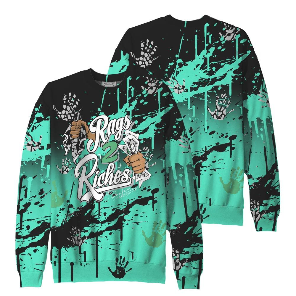 Sweatshirt To Match, Black Green Glow 3s Sweatshirt, Rag 2 Riches Sweatshirt Outfit 903 NCT