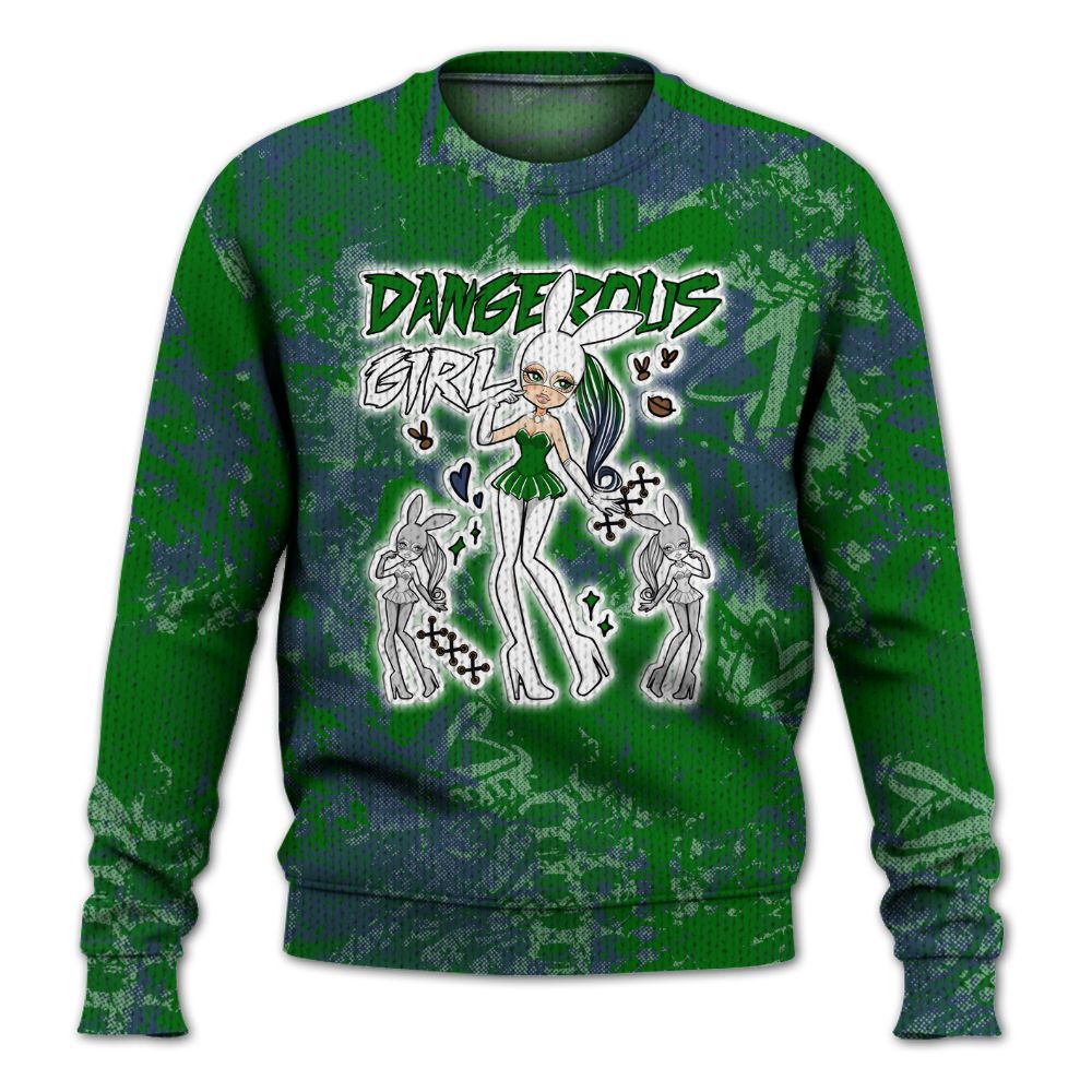 Knitted Sweater To Match Midnight Navy 13s - Dangerous.Girl Heart Grunge