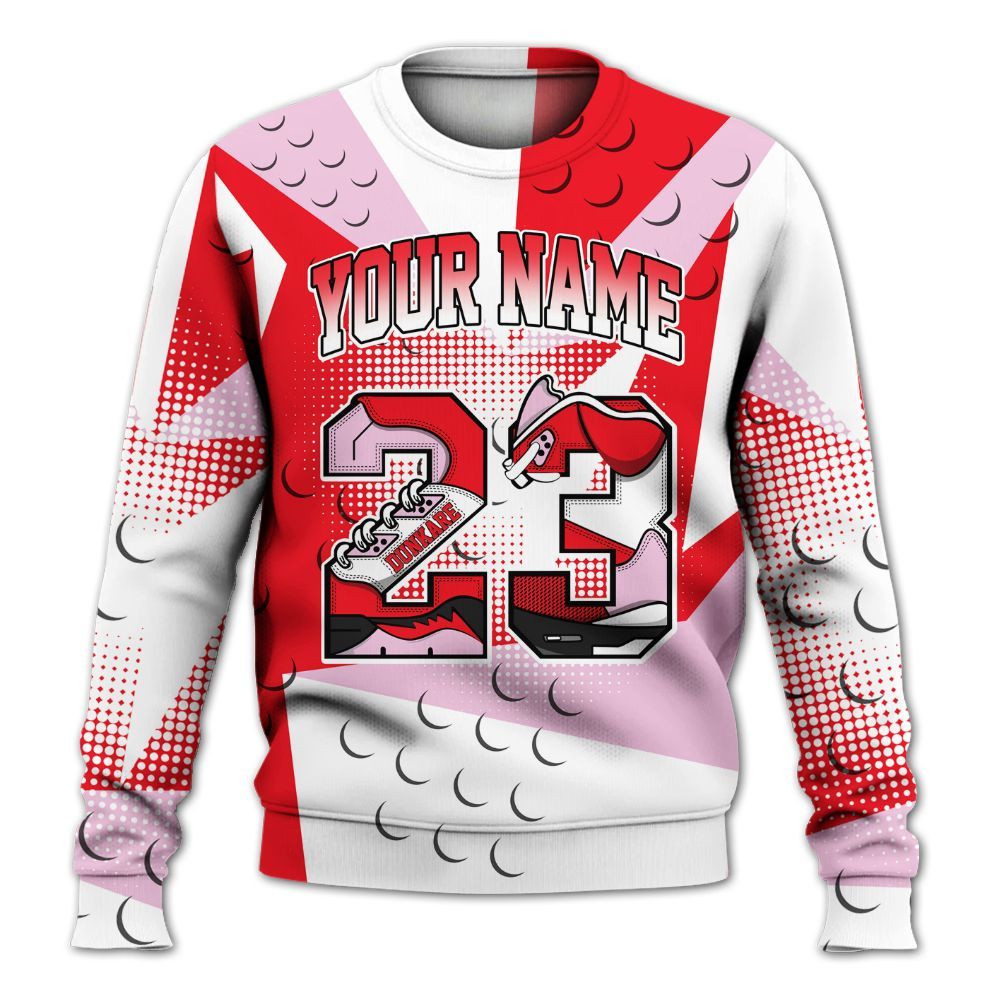 Sweatshirt To Match Zoom Vomero 5 Valentine's Day 2025 - Poly Custom Name Number 23 5s All Over Print