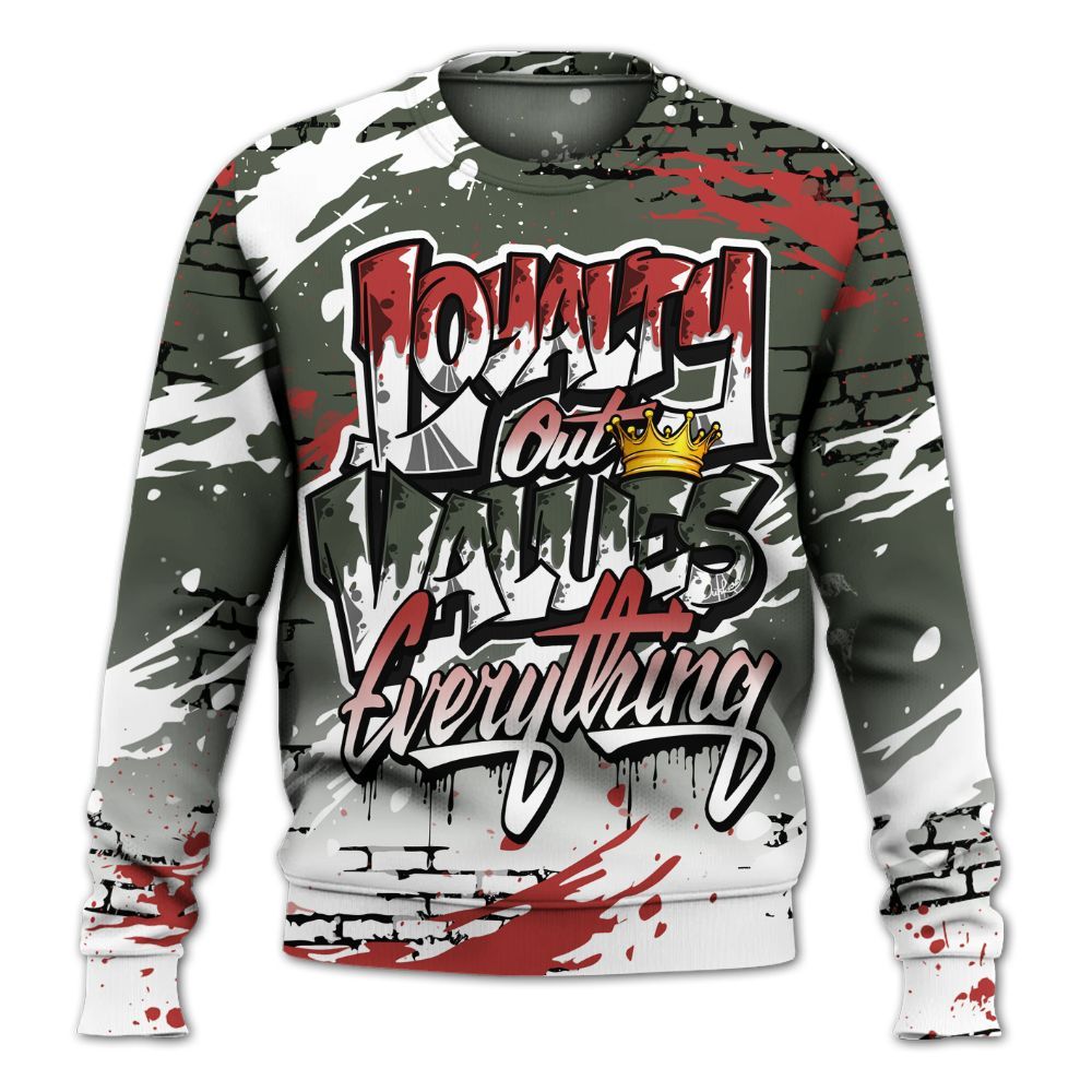 Sweatshirt To Match Air Force 1 Low Year Of The Snake Shirt, Values Of Loyalty Drip All Over Print