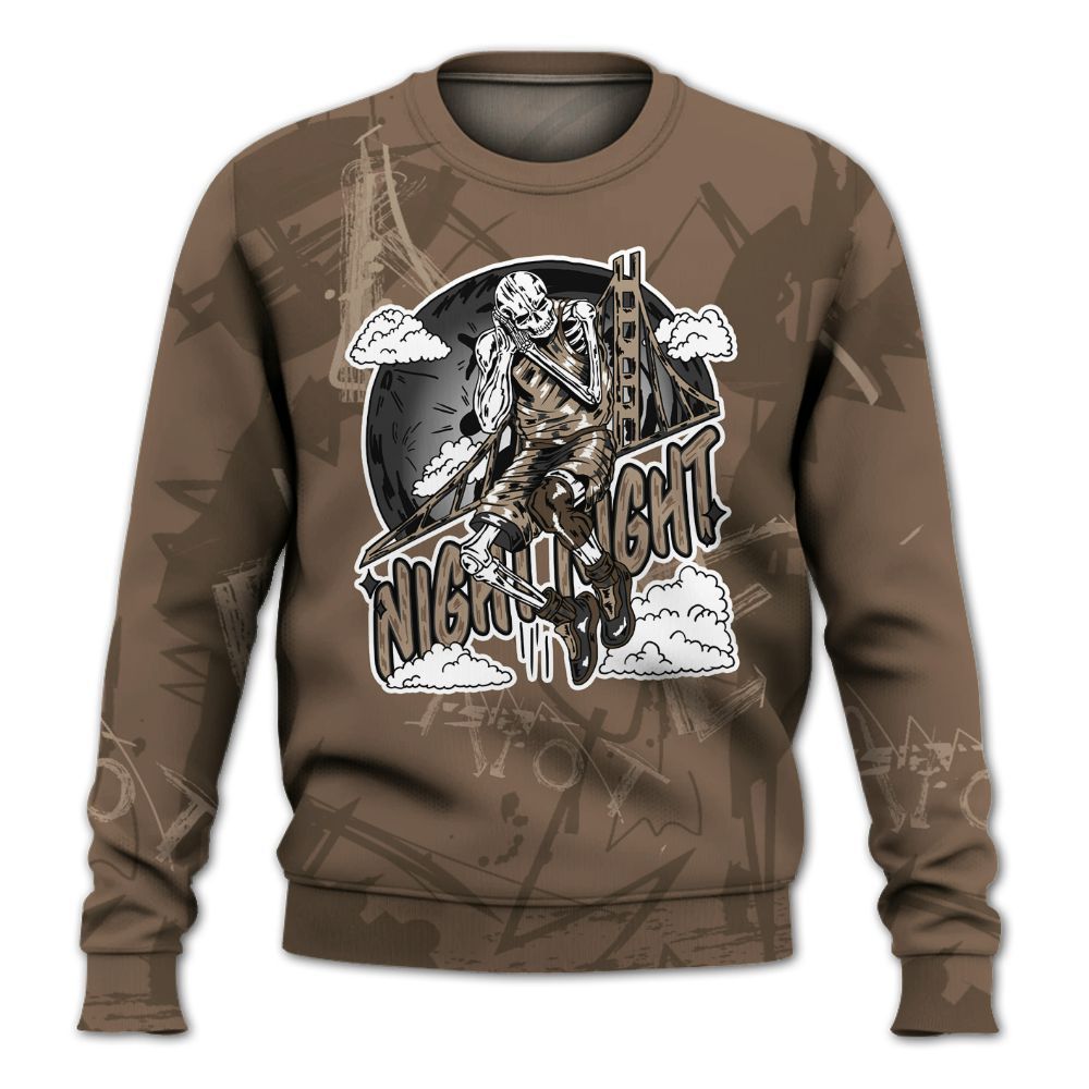 Sweatshirt To Match Dark Mocha Jack - Seeya Skeleton Messyz All Over Print