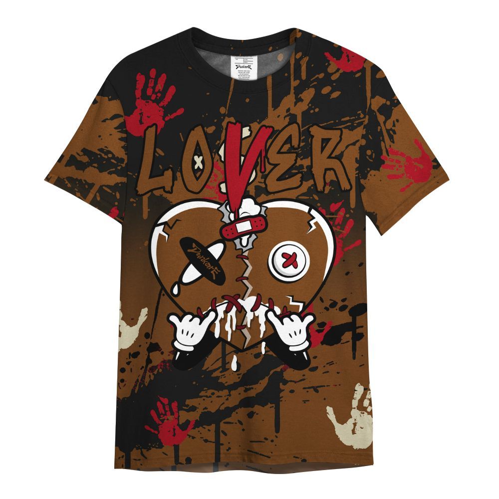 Shirt To Match Archaeo Brown 5s - Loser Lover Drip Heart All Over Print
