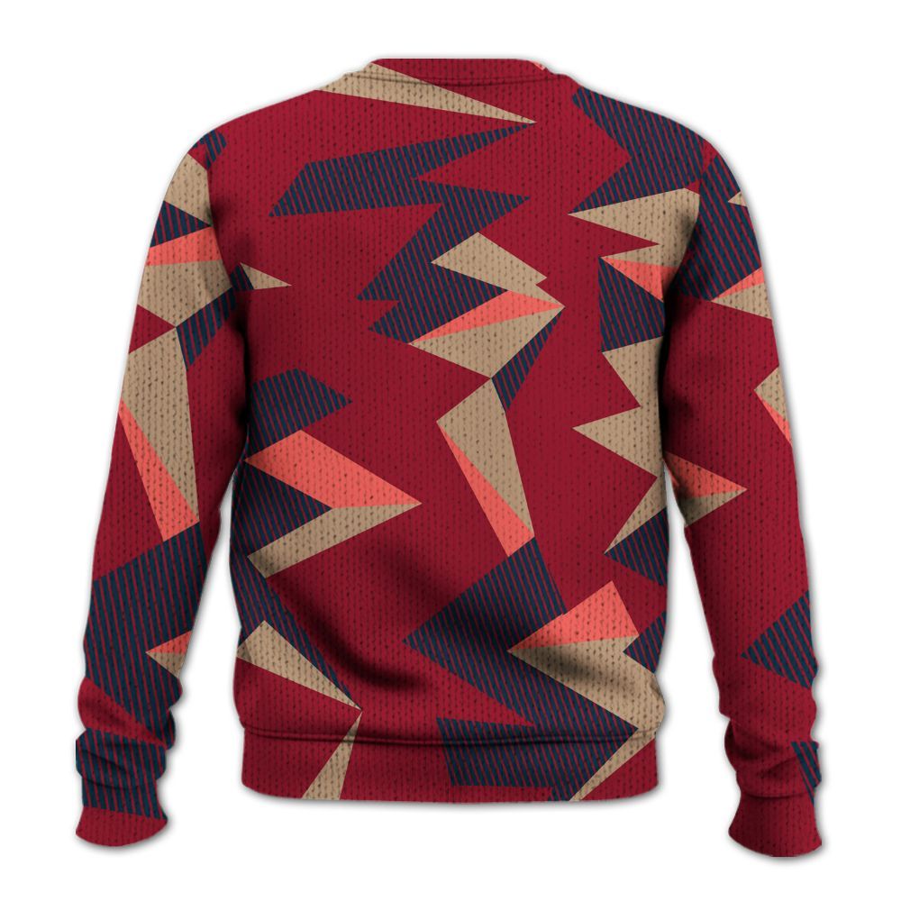 Knitted Sweater To Match Mid Multi Color 2022 1s - Geometric Camouflage Pattern