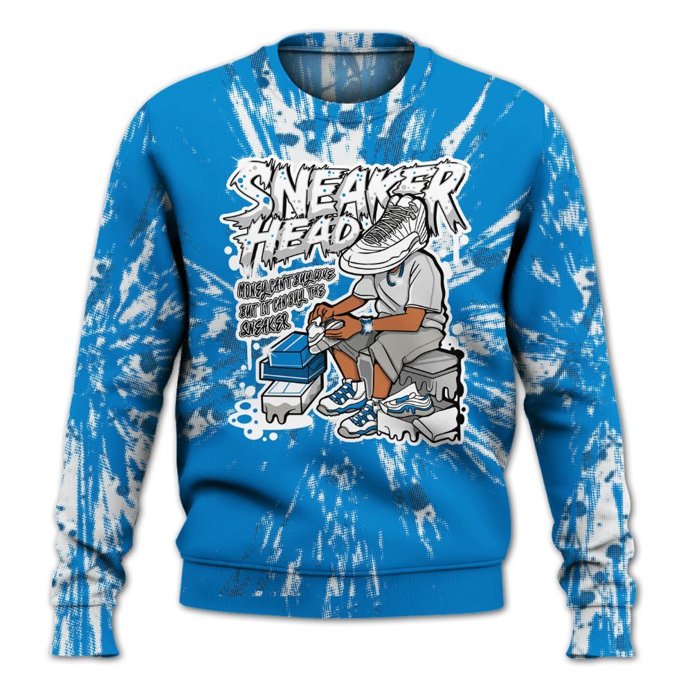 Sweatshirt To Match Military Blue 4s - Sneakers Headache Graphic Luxury All Over Print