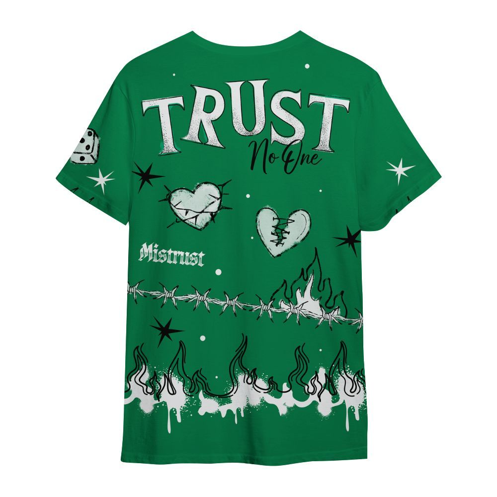 Shirt To Match Lucky Green 2s - Trust No One Snake-Bite Doodle Crayon All Over Print