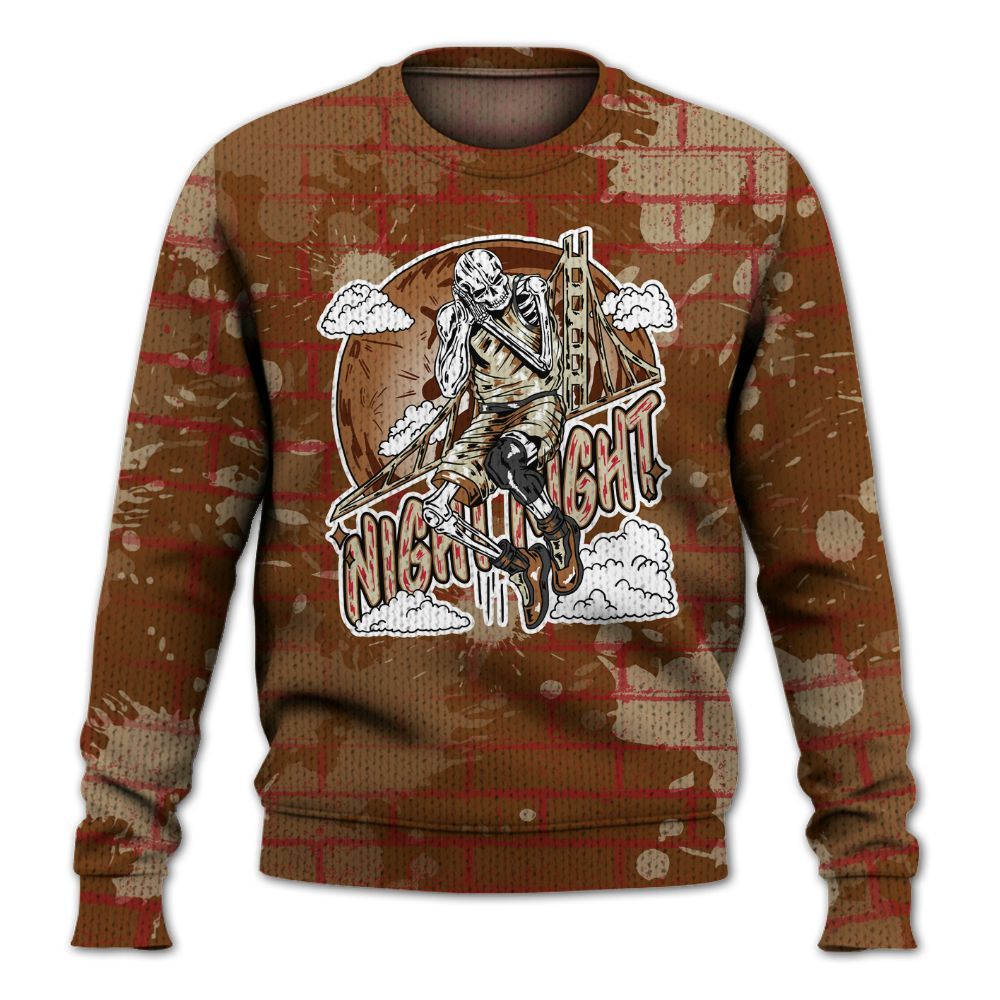 Knitted Sweater To Match Archaeo Brown 5s - Seeya Skeleton Brick