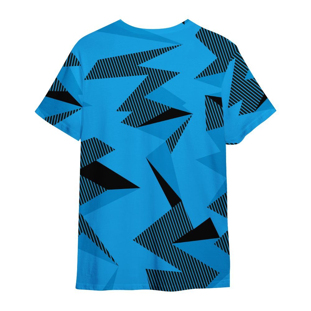 Shirt To Match Black University Blue 2022 13s - Geometric Camouflage Pattern All Over Print