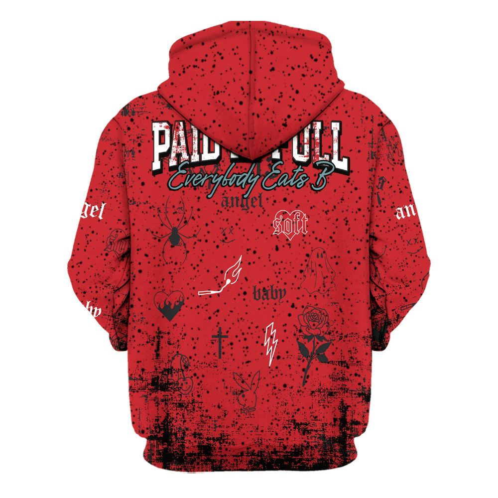 Hoodie To Match Retro Halloween 5s - Paid In Full Money All Over Print
