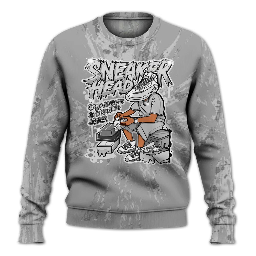 Sweatshirt To Match Black Wolf Grey 12s - Sneakers Headache Graphic Luxury All Over Print