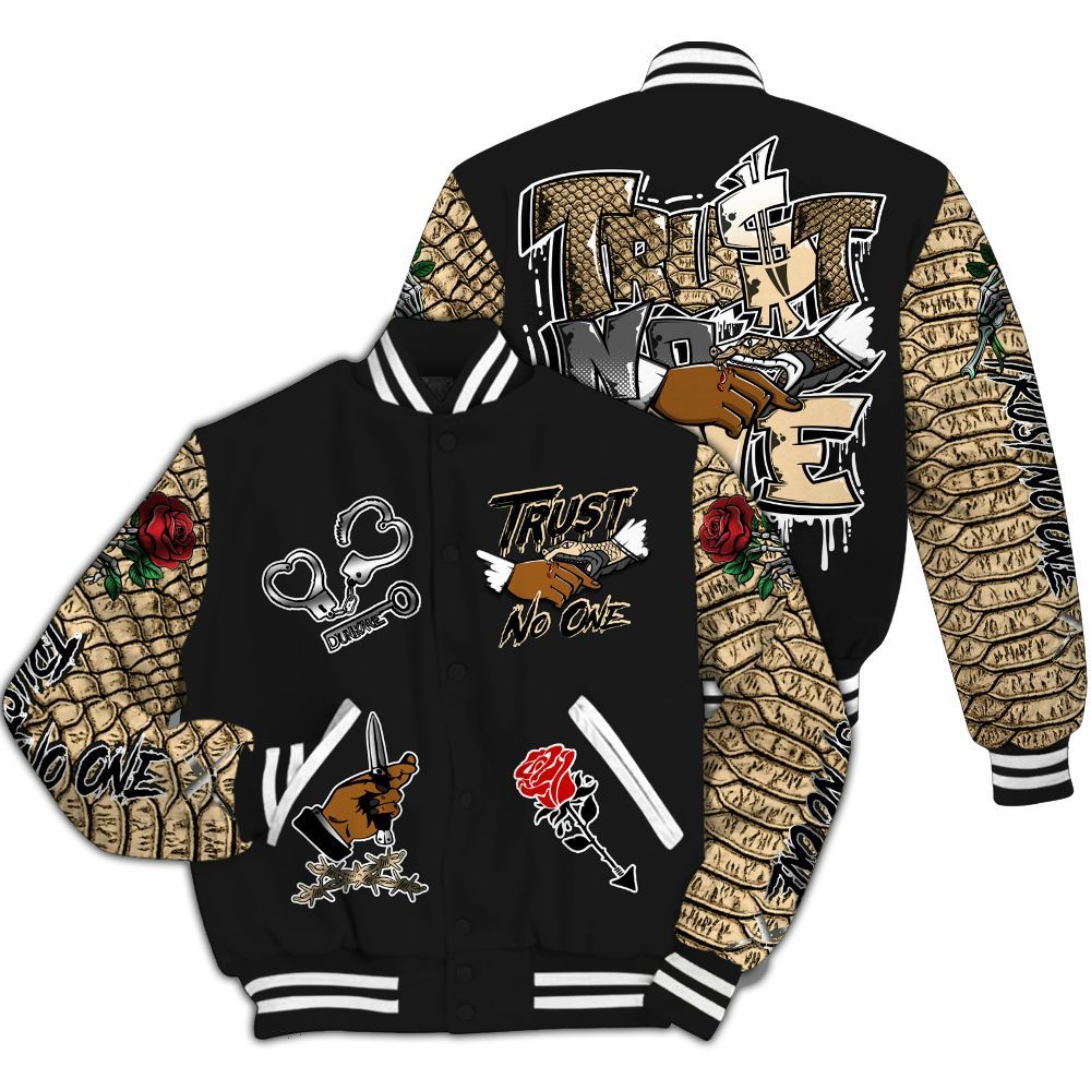 Varsity Jacket To Match Kobe 9 EM Mambacita - Trust No One Dripping All Over Print