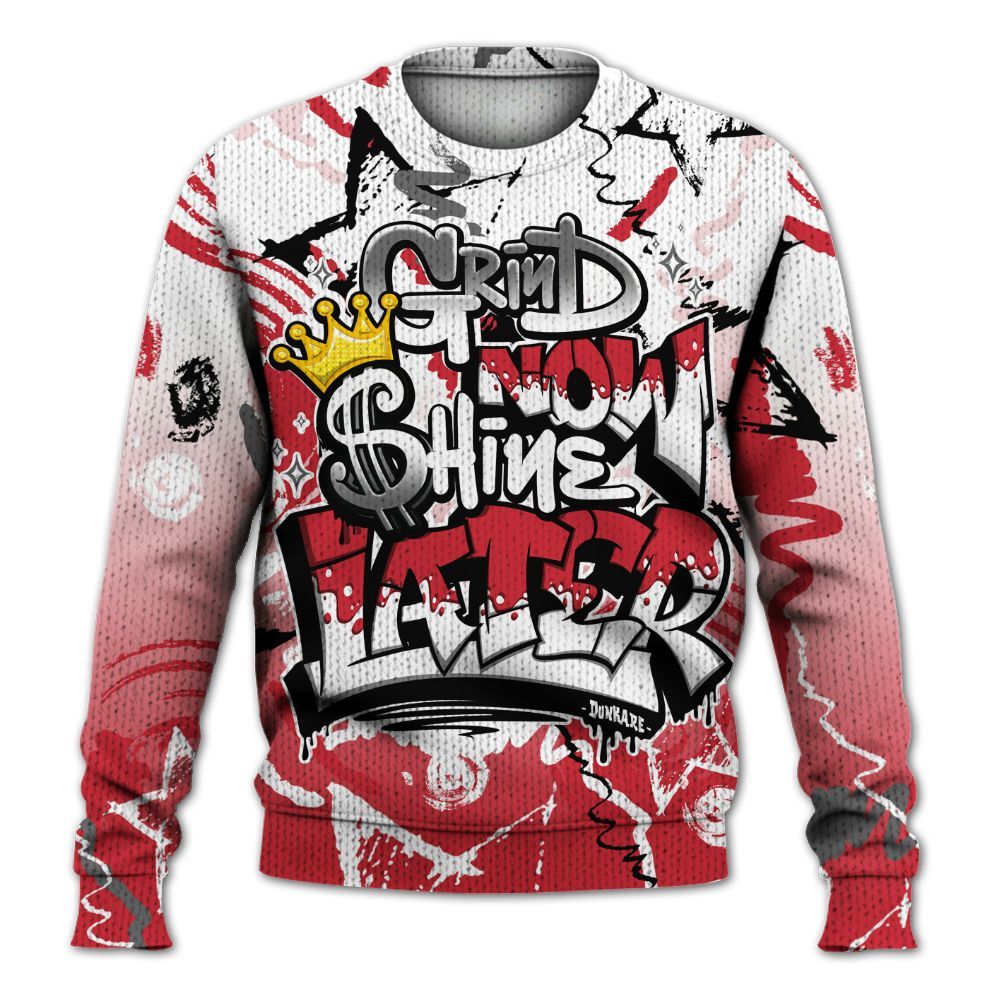 Sweater To Match Bunny 2025 8s - Grind Shine Later Drip Graphic