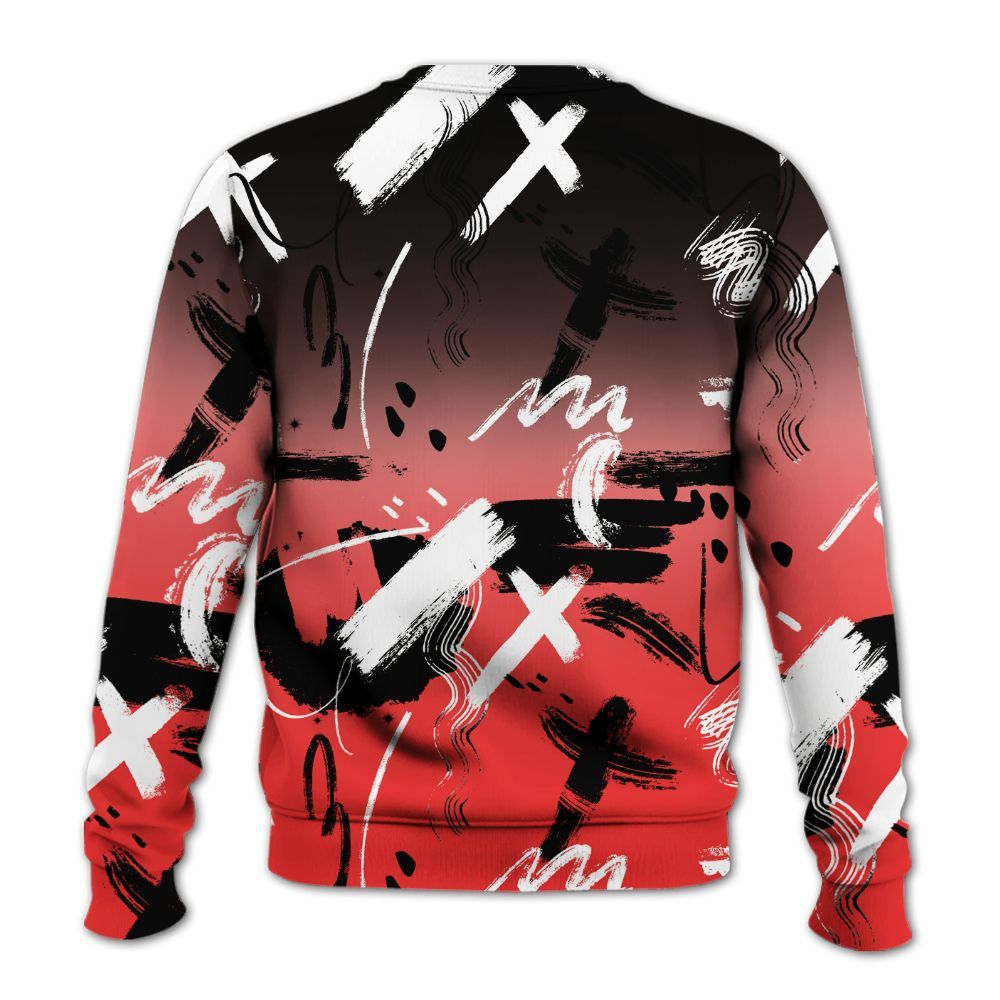 Sweatshirt To Match Red Thunder 4s - Money Hustle Grind Pray All Over Print