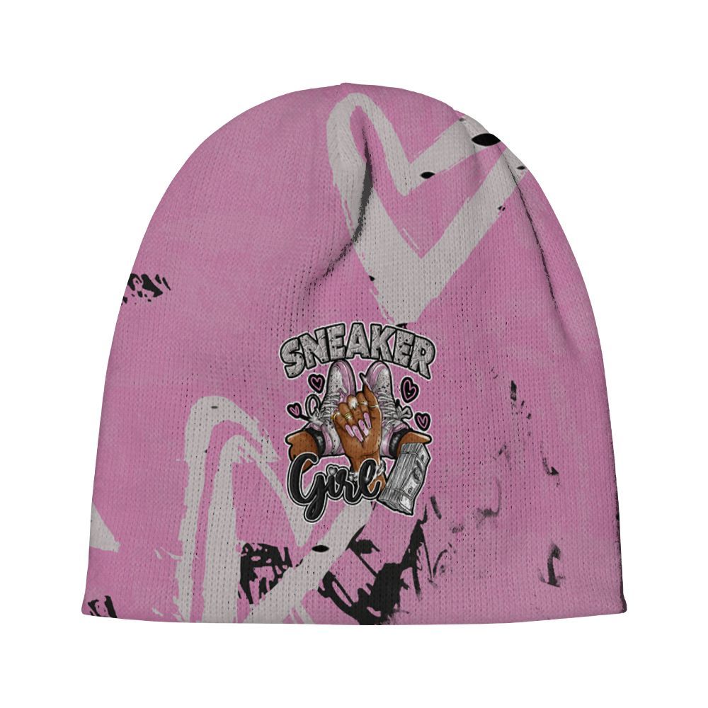 Beanie Hat To Match Neutral Grey Black White Orchid 4s - Sneakerz Girlz Heart Grunge Graphic
