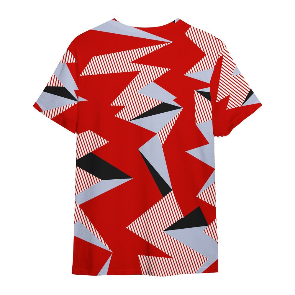 Shirt To Match Fire Red 6s - Geometric Camouflage Pattern All Over Print