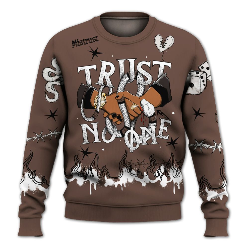 Sweatshirt To Match Air Force 1 Low Escape - Trust No One Snake-Bite Doodle Crayon All Over Print