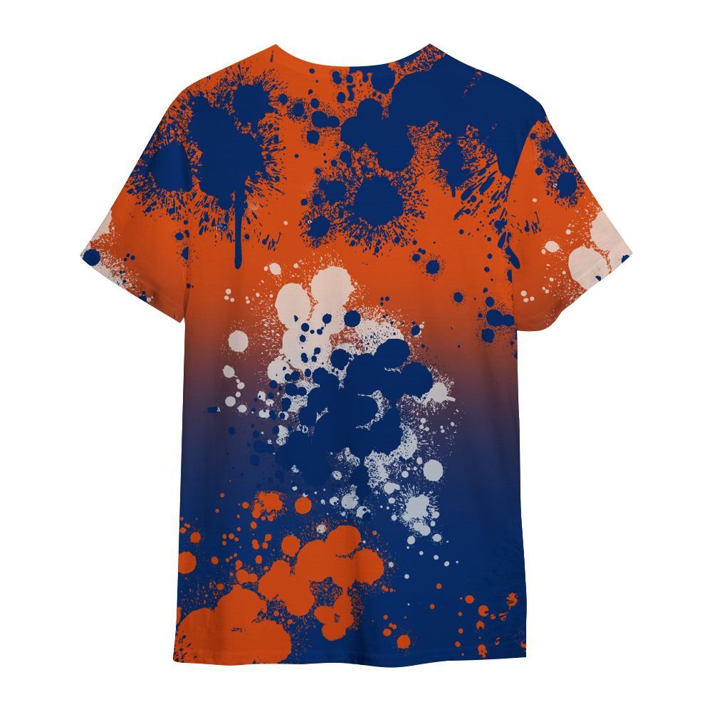 Shirt To Match Mid Knicks 1s - God Blessed Ink Drip All Over Print