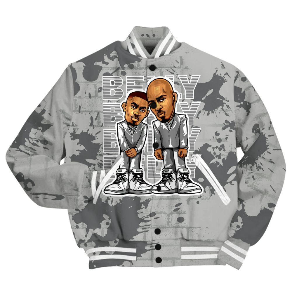 Varsity Jacket To Match Retro Wet Cement 4s Shirt - Belly Sneakers Graphic Halloween All Over Print