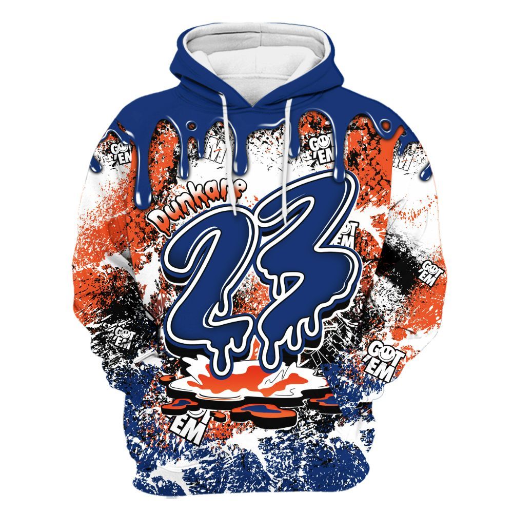 Hoodie To Match Suede GS League - Dripping 23 Drip All Over Print